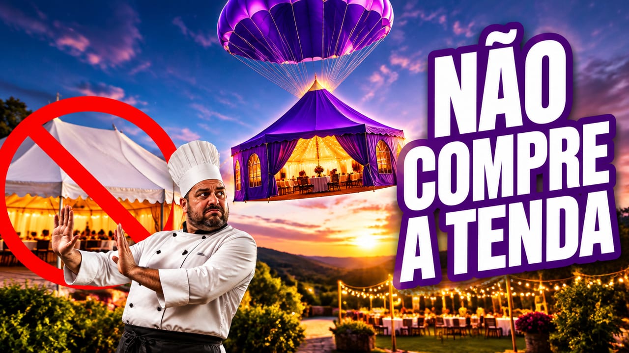 O buffet que mais vai lucrar no fim de ano é o que NÃO vai comprar tenda, mesa nem gerador