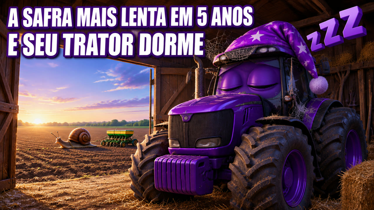 O Brasil está plantando a safra mais lenta em 5 anos — e seu trator continua dormindo no galpão.